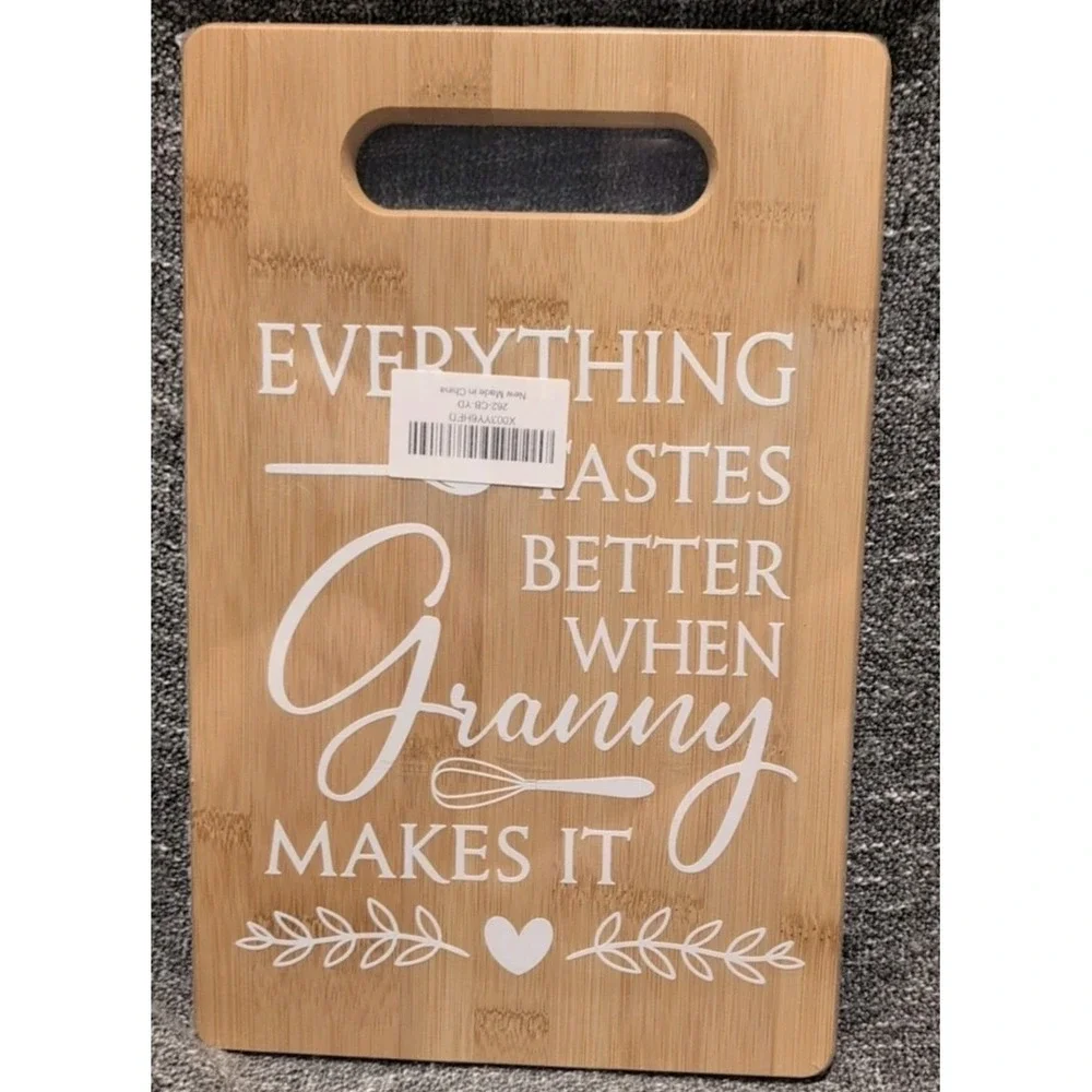 Grandma Bamboo Cutting Board Kitchen Decor Gift for Granny Christmas Birthday